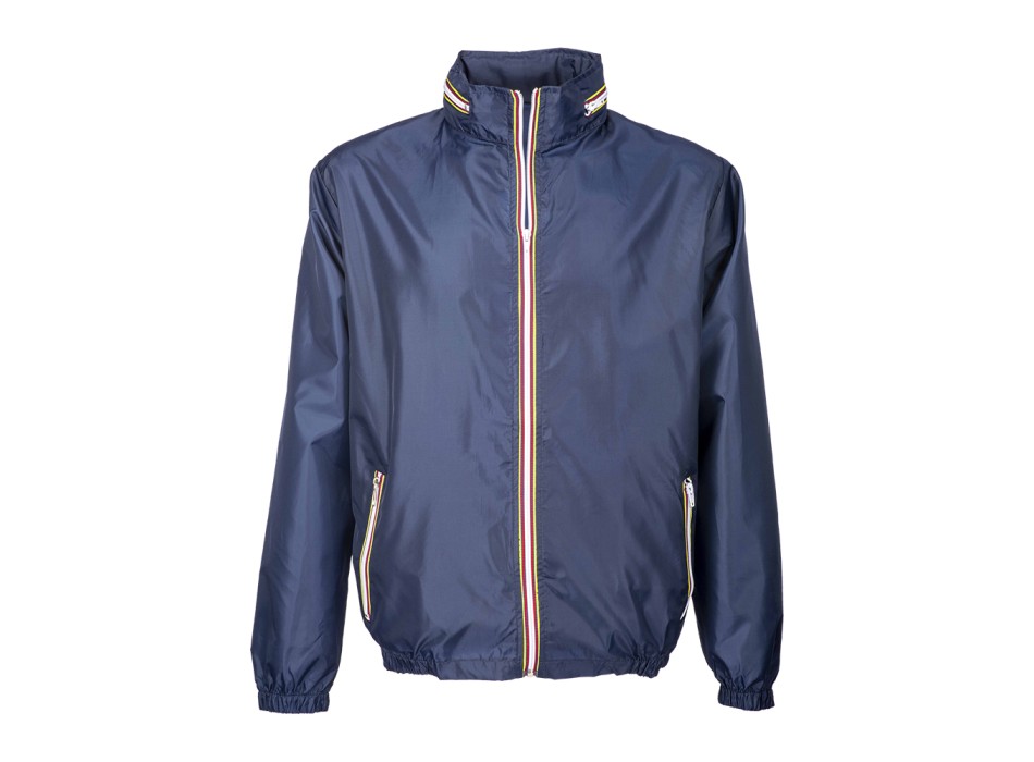 Giacca impermeabile in poliestere con cappuccio a scomparsa, 2 tasche frontali, richi FullGadgets.com