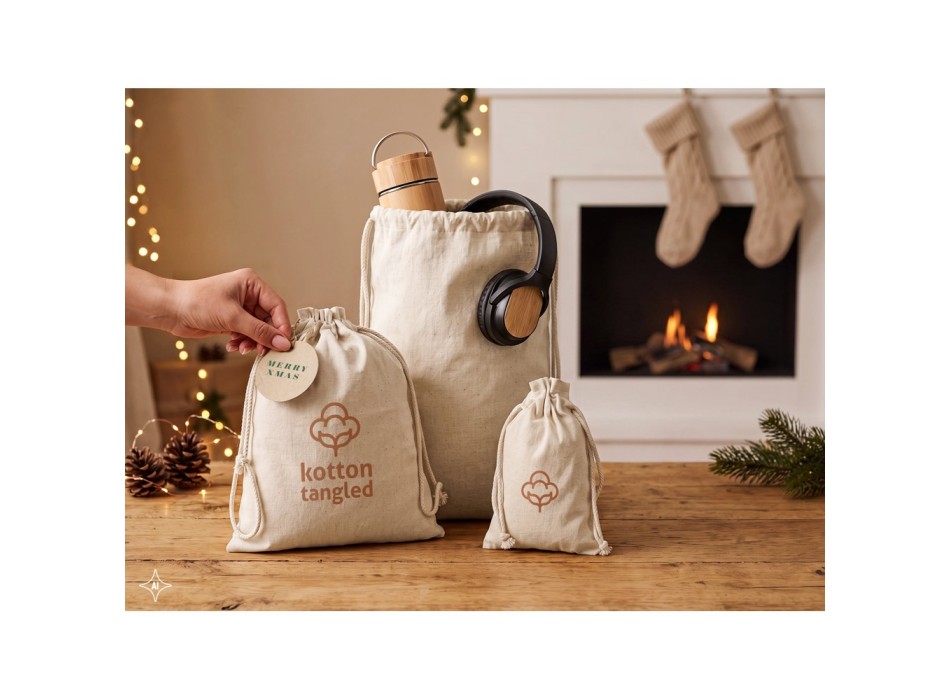 GIFTWRAP M. Sacchetto regalo di medie dimensioni, 100% cotone (120 g/m²) FullGadgets.com
