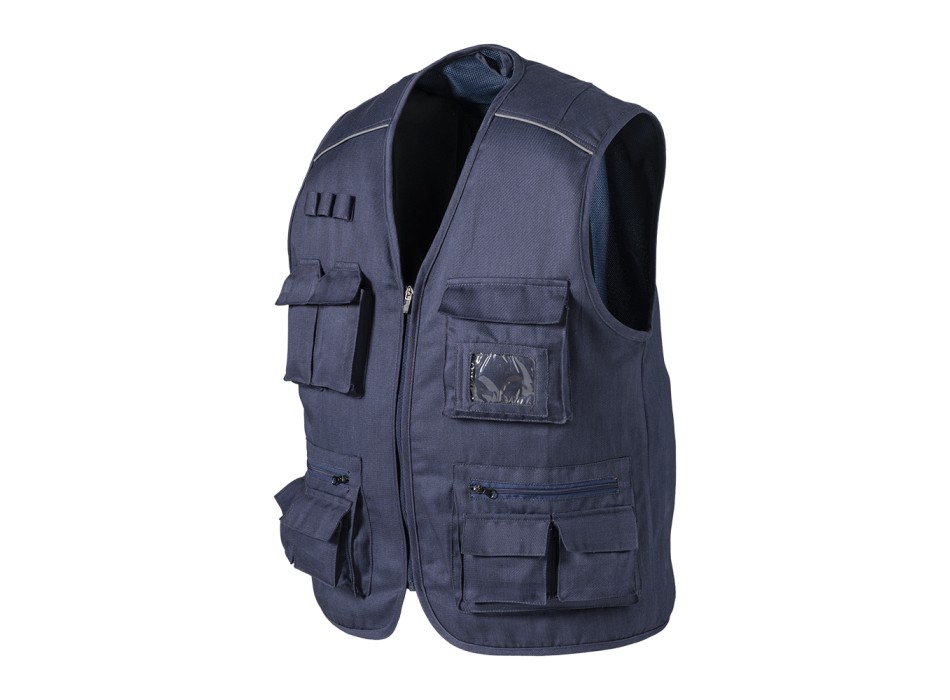 Gilet multi tasche in polycotton, chiusura a zip, 5 tasche frontali FullGadgets.com