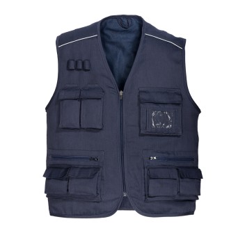 Gilet multi tasche in polycotton, chiusura a zip, 5 tasche frontali FullGadgets.com