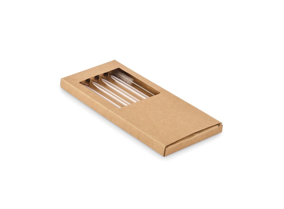 GLAW - Set di 4 cannucce di vetro riut FullGadgets.com