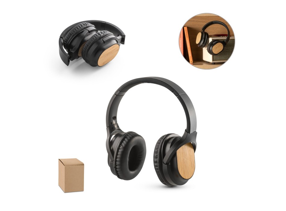 GOULD. Cuffie wireless pieghevoli con durata della batteria di 4 ore in bambù e ABS FullGadgets.com