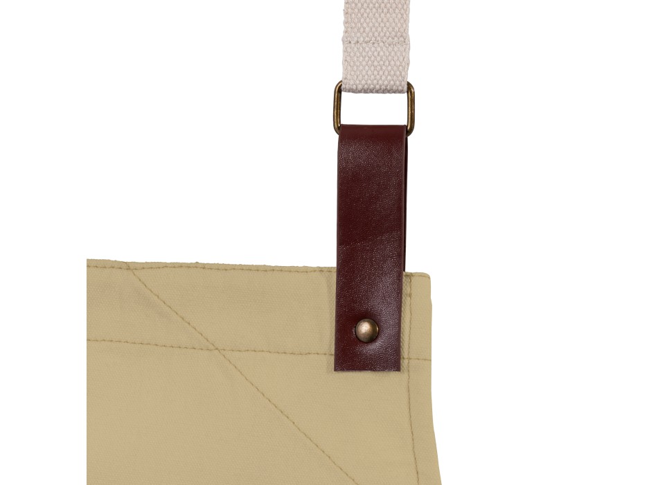 Grembiule da cucina  in cotone 280 g/m2 con 2 tasche frontali, cinghie in PU regolabili. FullGadgets.com