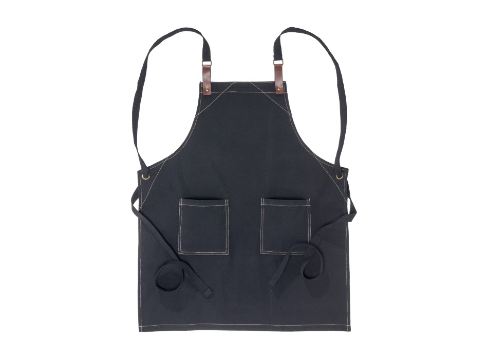 Grembiule da cucina  in cotone 280 g/m2 con 2 tasche frontali, cinghie in PU regolabili. FullGadgets.com
