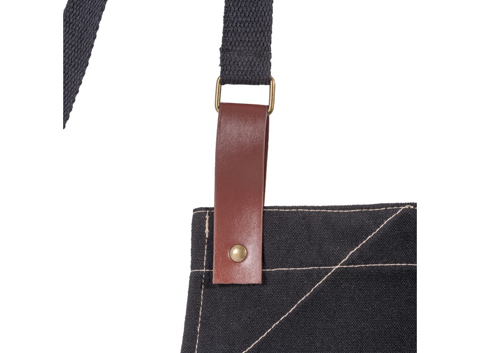 Grembiule da cucina  in cotone 280 g/m2 con 2 tasche frontali, cinghie in PU regolabili. FullGadgets.com
