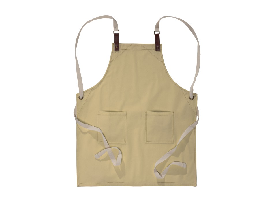 Grembiule da cucina  in cotone 280 g/m2 con 2 tasche frontali, cinghie in PU regolabili. FullGadgets.com
