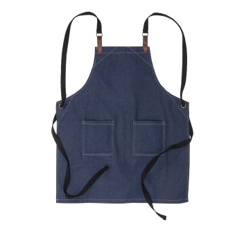 Grembiule da cucina regolabile  in cotone denim con 2 tasche frontali. FullGadgets.com