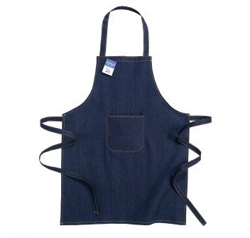 Grembiule in cotone denim riciclato  con tasca frontale FullGadgets.com