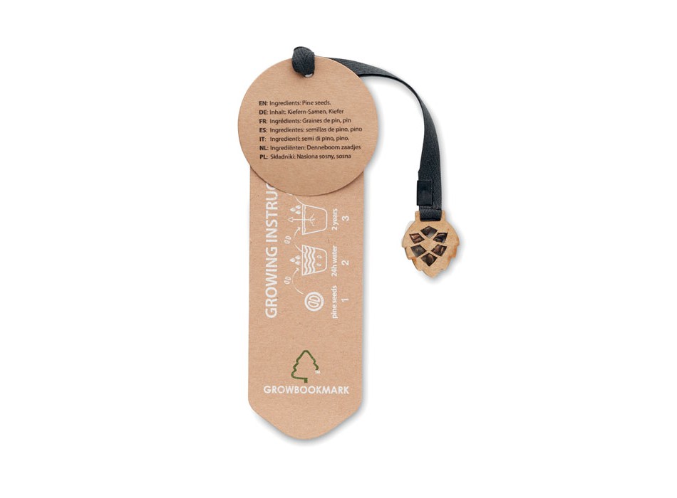 GROWBOOKMARK™ - Segnalibro in legno di pino FullGadgets.com