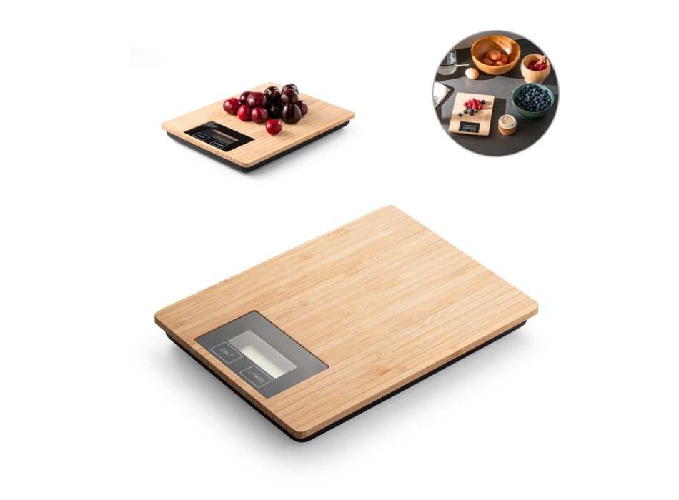HEISENBERG. Bilancia da cucina digitale in bambù FullGadgets.com