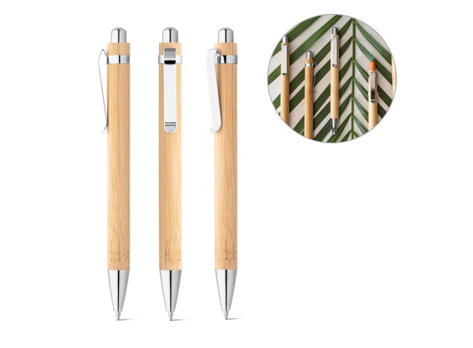 HERA. Penna a sfera in bambù con clip in metallo FullGadgets.com