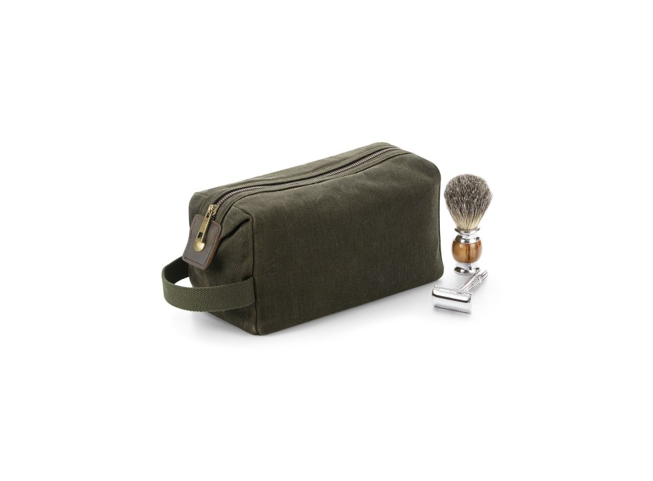 Heritage Waxed Canvas Wash Bag FullGadgets.com