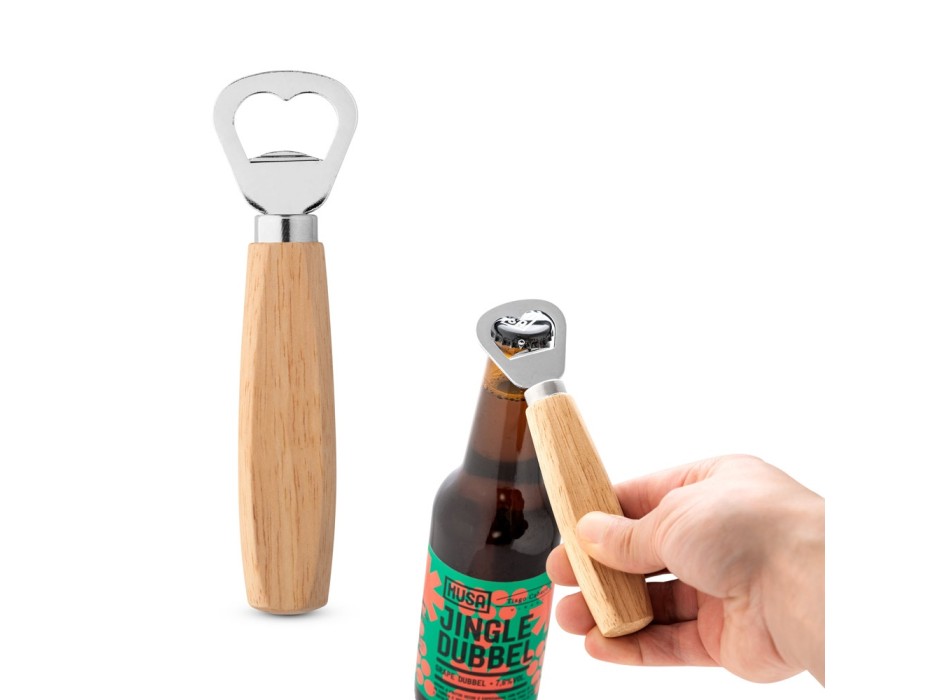 HOLZ. Apribottiglie in metallo e legno FullGadgets.com
