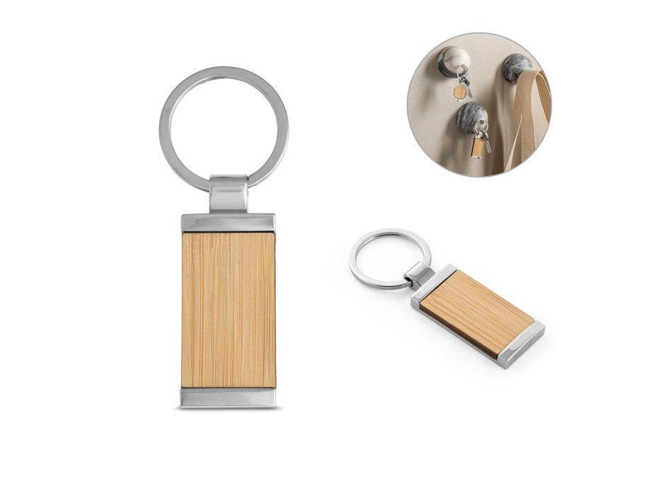 HOMER. Portachiavi rettangolare in bambù FullGadgets.com