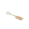 HOPPS. Portachiavi rettangolare in bambù con cordino in PET FullGadgets.com