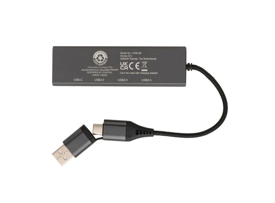 Hub 3 porte USB in alluminio RCS Terra FullGadgets.com