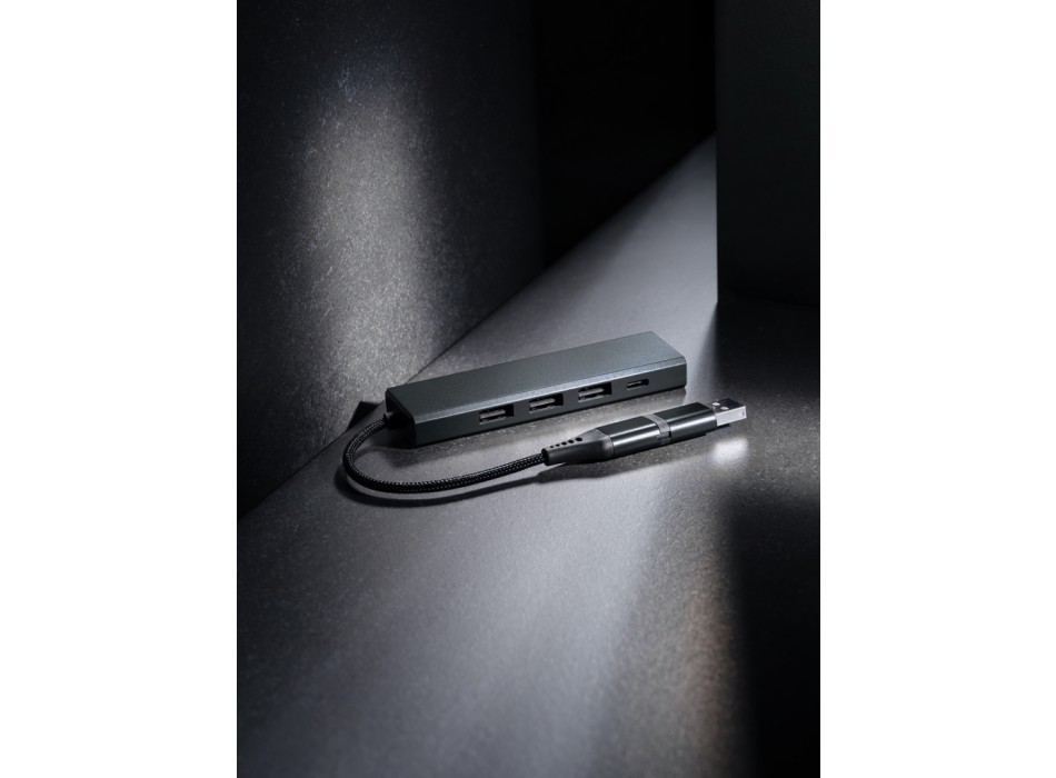 Hub 3 porte USB in alluminio RCS Terra FullGadgets.com