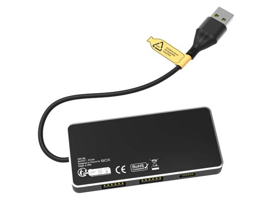Hub USB 8 in 1 con doppio ingresso e 6 porte SCX.design H20 FullGadgets.com