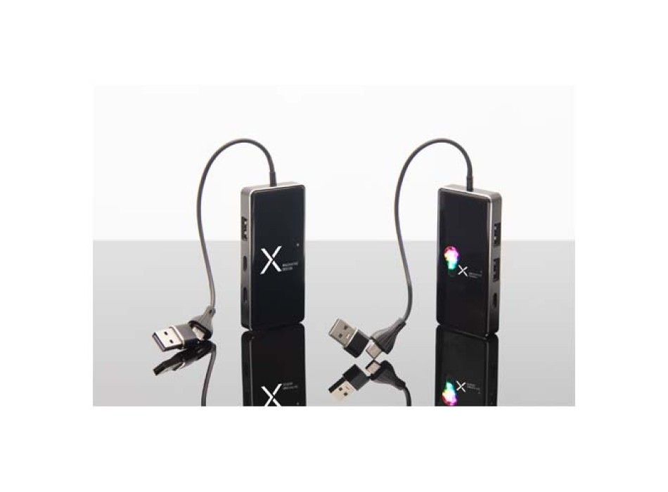 Hub USB 8 in 1 con doppio ingresso e 6 porte SCX.design H20 FullGadgets.com