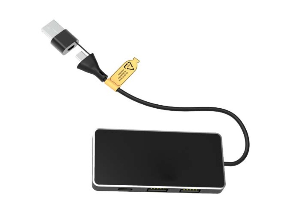 Hub USB 8 in 1 con doppio ingresso e 6 porte SCX.design H20 FullGadgets.com