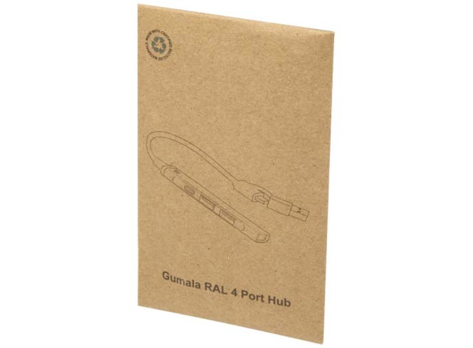 Hub USB-A e Tipo-C a 4 porte in alluminio riciclato con doppio ingresso Alkaid FullGadgets.com