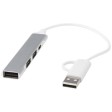 Hub USB-A e Tipo-C a 4 porte in alluminio riciclato con doppio ingresso Alkaid FullGadgets.com