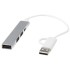 Hub USB-A e Tipo-C a 4 porte in alluminio riciclato con doppio ingresso Alkaid