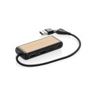Hub USB doppio input Link in plastica e bambù riciclati FullGadgets.com