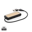 Hub USB doppio input Link in plastica e bambù riciclati FullGadgets.com