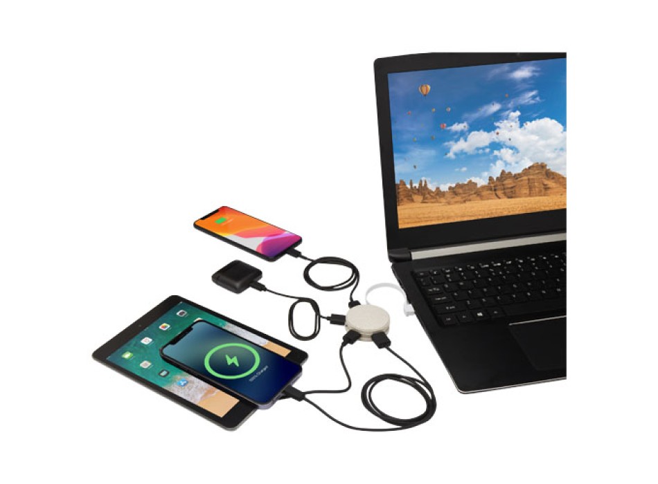 Hub USB in paglia di grano Kenzu FullGadgets.com