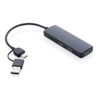 Hub USB RCS in plastica riciclata con doppio ingresso FullGadgets.com