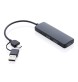 Hub USB RCS in plastica riciclata con doppio ingresso FullGadgets.com