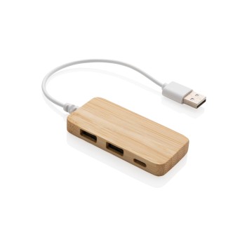 Hub USB un bambù con type C FullGadgets.com