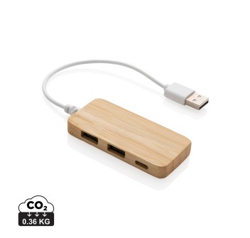 Hub USB un bambù con type C FullGadgets.com