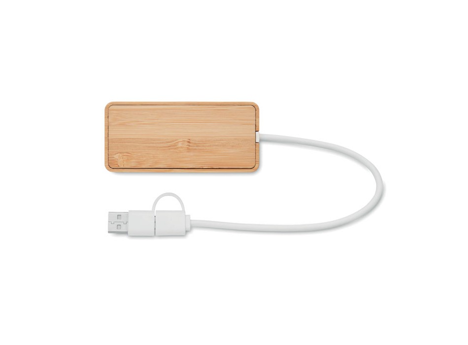 HUBBAM - Hub USB a 3 porte in bamboo FullGadgets.com