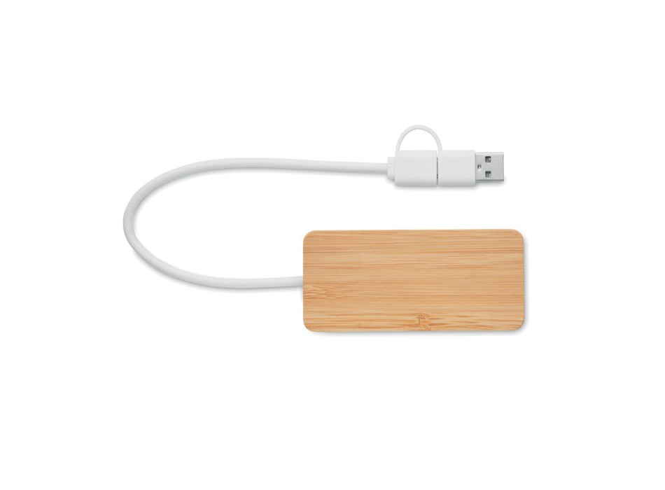 HUBBAM - Hub USB a 3 porte in bamboo FullGadgets.com