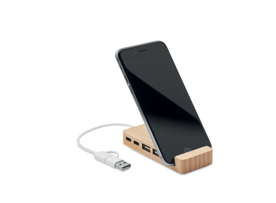 HUBSTAND - Hub USB a 4 porte in bamboo FullGadgets.com