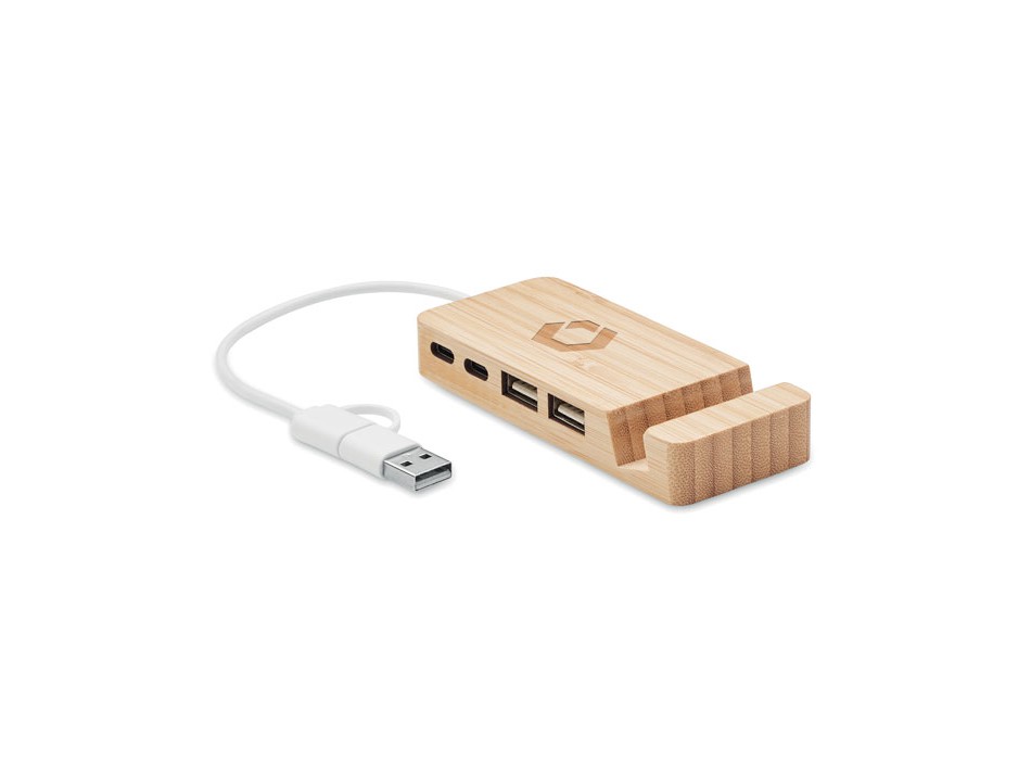 HUBSTAND - Hub USB a 4 porte in bamboo FullGadgets.com