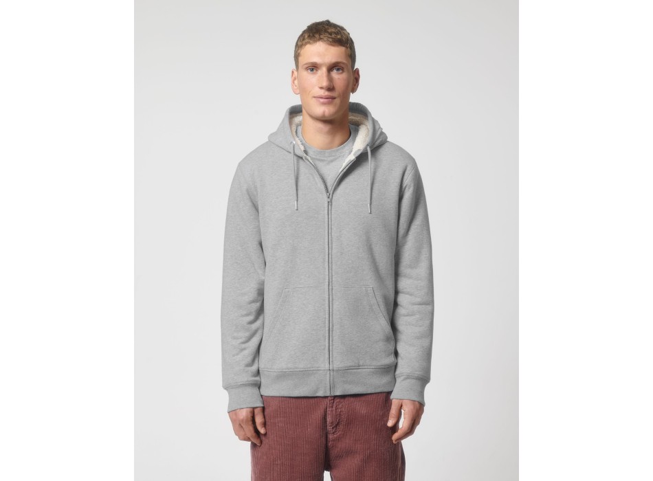 Hygger Sherpa - La felpa con cappuccio e zip unisex foderata in sherpa FullGadgets.com