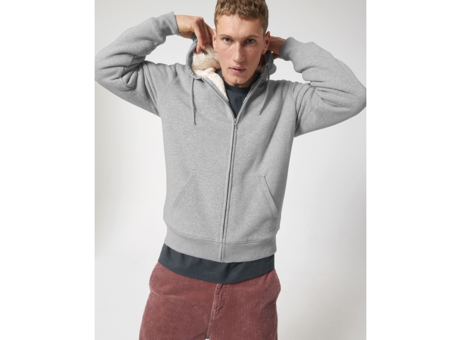 Hygger Sherpa - La felpa con cappuccio e zip unisex foderata in sherpa FullGadgets.com