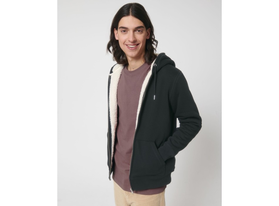 Hygger Sherpa - La felpa con cappuccio e zip unisex foderata in sherpa FullGadgets.com