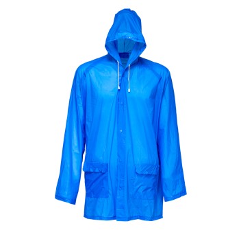 Impermeabile in PVC goffrato, con cappuccio e 2 tasche frontali, inserito in bustina FullGadgets.com