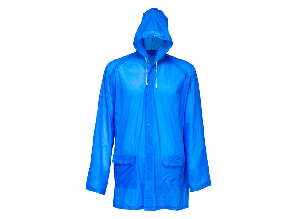 Impermeabile in PVC goffrato, con cappuccio e 2 tasche frontali, inserito in bustina FullGadgets.com