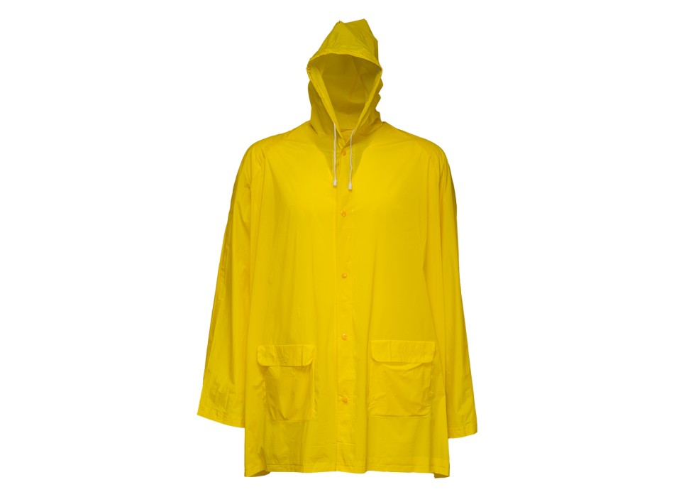 Impermeabile in PVC goffrato, con cappuccio e 2 tasche frontali, inserito in bustina FullGadgets.com