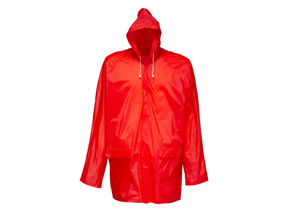 Impermeabile in PVC goffrato, con cappuccio e 2 tasche frontali, inserito in bustina FullGadgets.com