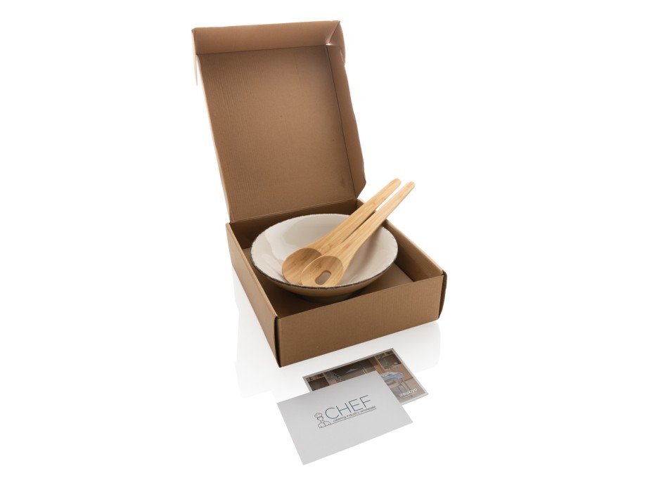 Insalatiera con posate in bambù Ukiyo FullGadgets.com