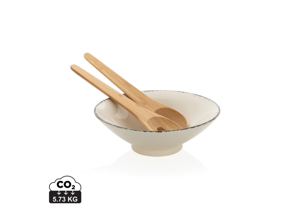 Insalatiera con posate in bambù Ukiyo FullGadgets.com