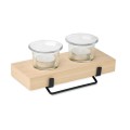 IRONDLE - Set di portacandele con supporto