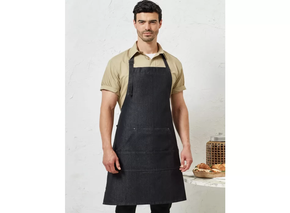 Jeans Stitch Denim Bib Apron FullGadgets.com