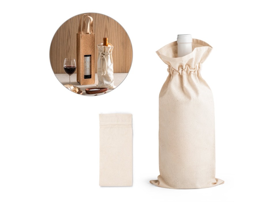 JEROME. Borsa per bottiglia in cotone 100% (180 g/m²) FullGadgets.com